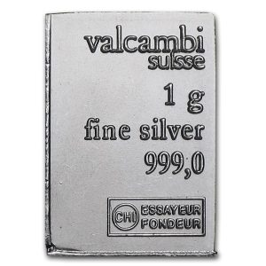 1 gram Silver Bar - Valcambi - 999