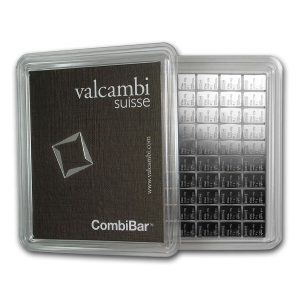 100 x 1 gram Silver Bar - Valcambi Silver CombiBar™ (w/Assay)